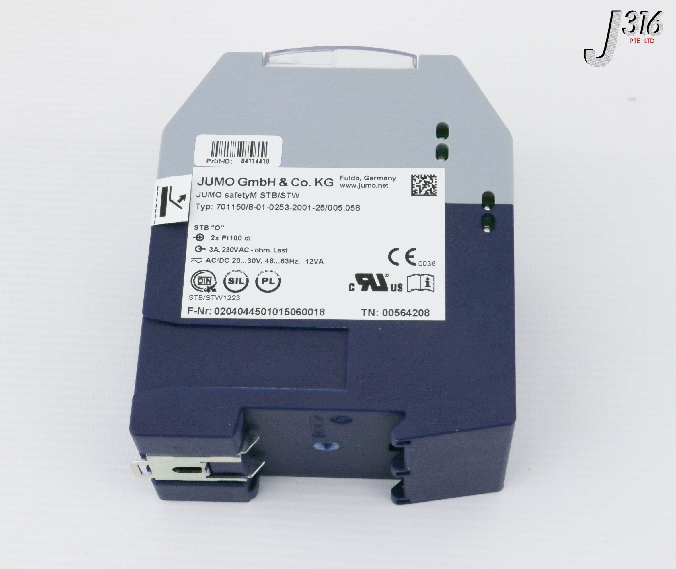 31162 JUMO SAFETY TEMP LMITR/MONTR (NEW) 701150/8-01-0253-2001-25